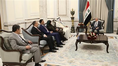 رئيس الجمهورية العراقية يستقبل رئيس البرلمان العربي