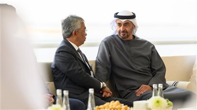 الرئيس الإماراتي يستقبل ملك ماليزيا