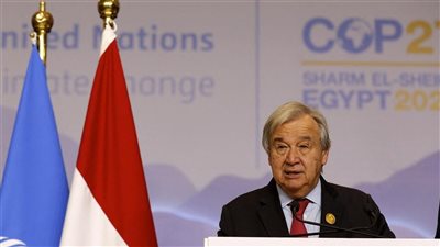 على هامش زيارته لبغداد.. غوتيريش يلتقي وزير خارجية العراق