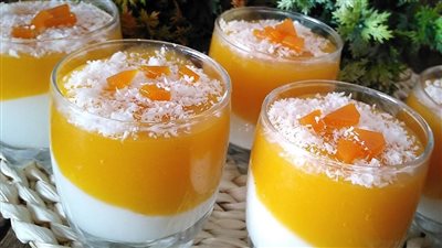 طريقة عمل مهلبية قمر الدين للشيف سالي فؤاد بالفيديو