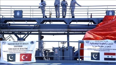  باكستان ترسل ثاني سفينة مساعدات لمنكوبي زلزال تركيا وسوريا