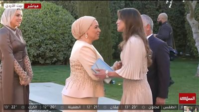 انتصار السيسي وابنتها آية أبرز الحاضرين في زفاف ابنة ملك الأردن