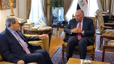 في زيارة تاريخية.. مباحثات مصرية سورية موسعة على مستوى وزيري الخارجية