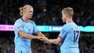 عداد الأرقام القياسية.. دي بروين وهالاند يدخلان تاريخ الدوري الإنجليزي