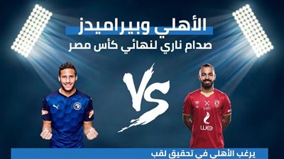 الأهلي وبيراميدز.. صدام ناري لنهائي كأس مصر (انفوجراف)