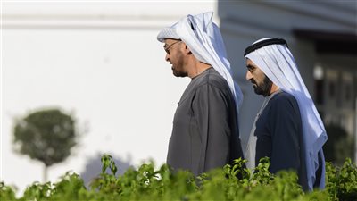 محمد بن زايد ومحمد بن راشد يبحثان مستجدات الإمارات خلال لقائهما في استراحة المرموم
