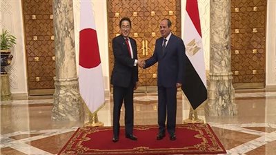  الرئيس المصري يلتقي رئيس الوزراء الياباني
