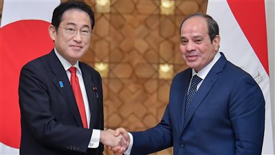 الرئيس السيسي يستقبل رئيس وزراء اليابان بقصر الاتحادية 