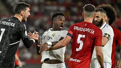 فينيسيوس يُثير الجدل.. اشتباكات مع لاعبي أوساسونا وتجاهل مصافحة الحكام (فيديو)