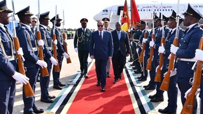 الرئيس السيسي يصل موزمبيق ويعقد مباحثات مع نظيره فيليب نيوسي