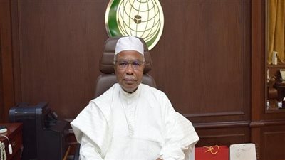 حسين إبراهيم طه يتسلم أوراق اعتماد المندوب الدائم لليبيا لدى 