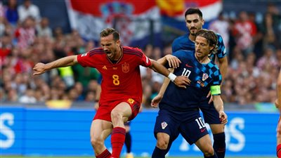 شوط أول سلبي بين إسبانيا وكرواتيا في نهائي دوري الأمم الأوروبية (صور)