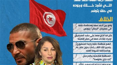 الكل اعتذر.. انتهاء أزمة الفنان أحمد سعد ونساء تونس (إنفوجراف)