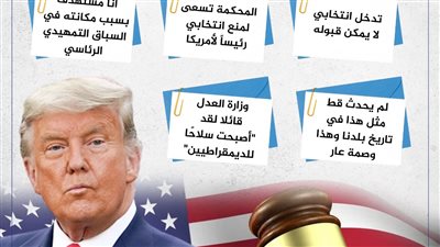 رسائل ترامب بعد توجيه اتهام جديد له (إنفوجراف)