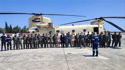 القوات المسلحة المصرية تشارك في إخماد حرائق اليونان