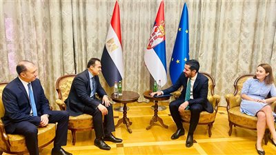 سفير مصر لدى بلجراد يناقش سبل تطوير العلاقات الاقتصادية مع وزير التجارة الصربي 
