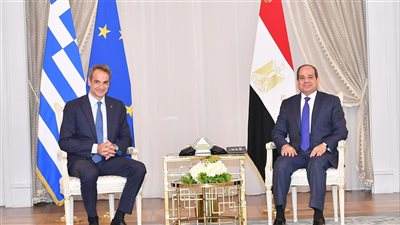 الرئيس السيسي يستقبل رئيس وزراء اليونان بمدينة العلمين الجديدة