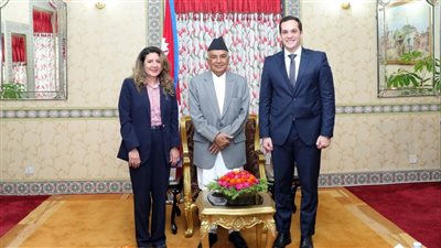 رئيس جمهورية نيبال يستقبل سفيرة مصر في كاتمندو