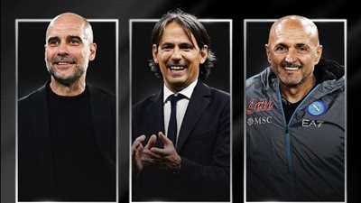 أفضل مدرب في أوروبا.. جوارديولا يُنافس ثنائي إيطاليا على الجائزة