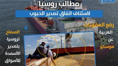 مطالب روسيا لاسئناف اتفاق تصدير الحبوب (انفوجراف)