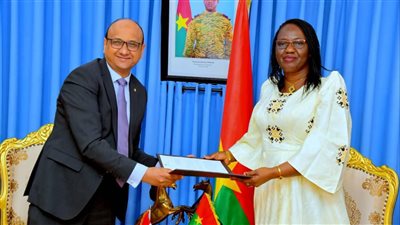 سفير مصر في بوركينا فاسو ينقل رسالة من وزير الخارجية إلى نظيره في واجادوجو