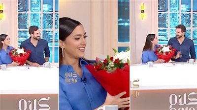  الفنّان اللبناني جوزيف عبود يفاجئ ستيفاني عطالله بباقة ورود في استوديو كلام نواعم.. ويحكي قصة تعارفهما (فيديو)