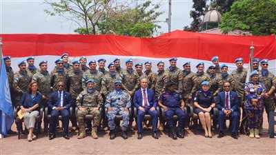 السفير المصري بالكونغو يحضر احتفالية إحلال وتغيير العناصر المصرية المشاركة في البعثة الأممية