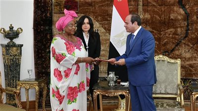 الرئيس السيسي يستقبل رئيسة مجلس الشيوخ لجمهورية غينيا الاستوائية