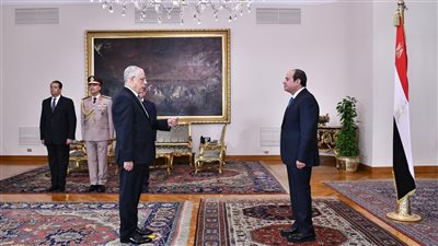 الرئيس السيسي يشهد آداء حلف اليمين للنائب العام الجديد