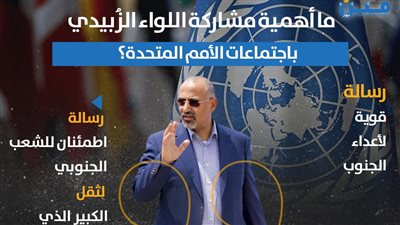ما أهمية مشاركة اللواء الزُبيدي باجتماعات الأمم المتحدة؟ (انفوجراف)