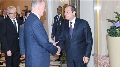 الرئيس السيسي يستقبل أمين مجلس الأمن الروسي