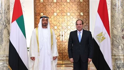 السيسى يبحث مع محمد بن زايد تطورات الأوضاع على الساحة الفلسطينية
