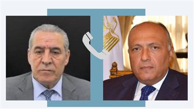 وزير الخارجية يبحث مع أمين سر اللجنة التنفيذية لمنظمة التحرير الفلسطينية الأوضاع في غزة