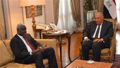 وزير الخارجية يستقبل رئيس مفوضية الاتحاد الأفريقي موسى فقيه