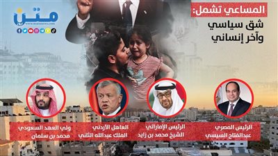 زعماء عرب يُسعون لحل الأزمة وإنقاذ أهل غزة (انفوجراف)