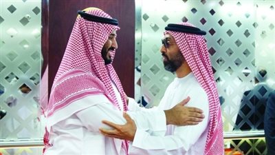 شاهد.. طحنون بن زايد يُقبل كتف ولي العهد السعودي