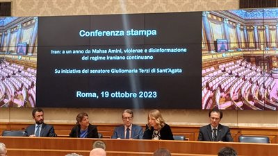 مؤتمر في مجلس الشيوخ الإيطالي يفضح حملة النظام الإيراني لشيطنة المعارضة.. ما القصة؟