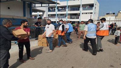 شاهد.. لحظة توزيع المساعدات المصرية على أهالي قطاع غزة (فيديو)