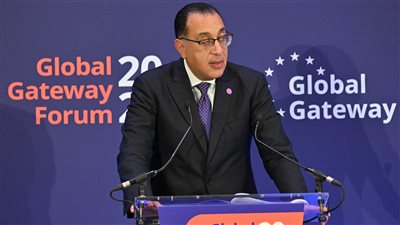 رئيس الوزراء يُلقي كلمة مصر بمنتدى البوابة العالمية ببروكسل