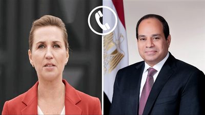 السيسي يبحث مع رئيسة وزراء الدنمارك سبل التهدئة في قطاع غزة 