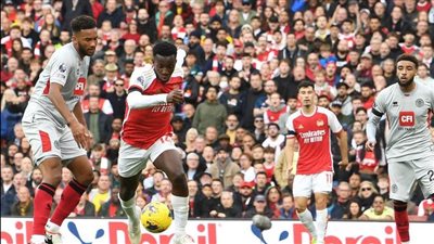 أرسنال يتفوق على شيفيلد في الشوط الأول بهدف غاب لـ 