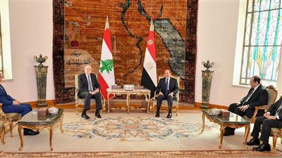 السيسي يستقبل رئيس الحكومة اللبنانية نجيب ميقاتي