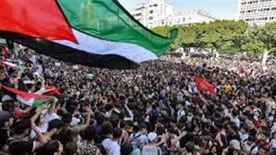 تظاهرات داعمة لأهالي غزة في العاصمة النمساوية فيينا