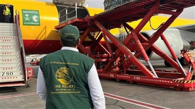 مغادرة الطائرة الإغاثية السعودية السادسة لإغاثة الشعب الفلسطيني في قطاع غزة