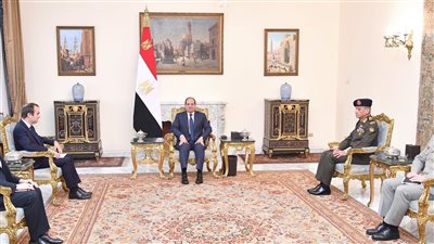 السيسي يستقبل وزير القوات المسلحة الفرنسي