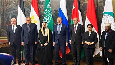 شكري يُشارِك مع أعضاء اللجنة الوزارية العربية الإسلامية في لقاء وزير خارجية روسيا