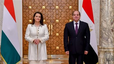 السيسي يستقبل رئيسة المجر ويبحث التعاون في إقرار التهدئة في غزة