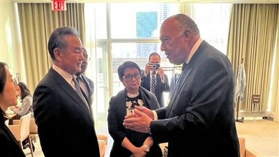 وزير الخارجية يلتقي نظيره الصيني الرئيس الحالي لمجلس الأمن