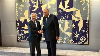 وزير الخارجية وأعضاء اللجنة الوزارية العربية الإسلامية يلتقون السكرتير العام للأمم المتحدة