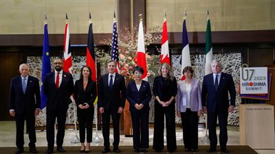  وزراء خارجية مجموعة الدول الصناعية السبع يصدرون بيانا مشتركا بشأن الوضع في غزة